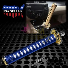 Samurai Sword Blue White Shift Knob Shifter Alloy Katana Adapter Universal 26cm