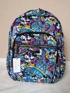 mickey and minnie mouse paisley campus backpack by vera bradley