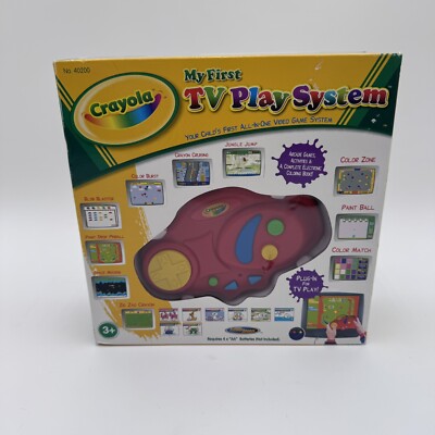 Crayola My First TV Play System 20 Built In Activities Direct To TV New 2004