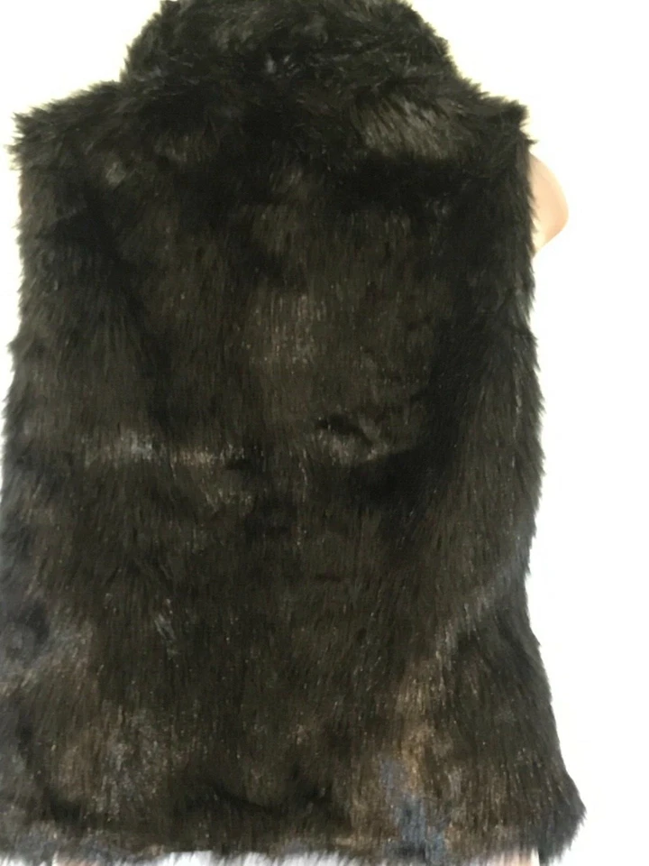 B.B. Chaleco Dakota de piel sintética peludo negro para mujer talla M como nuevo Foto 3 de 3