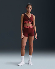 NWT Nike Pro Sculpt Womens High-Waisted 3" Biker Shorts Dark Red Sz S FV7033-619