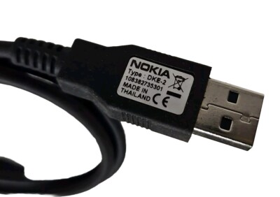 Nokia CA-70 Cable Datos USB Y Cargador USB Para N92 N90 N80 N71 N70 E70 E61 E60 9500 9300i 9300