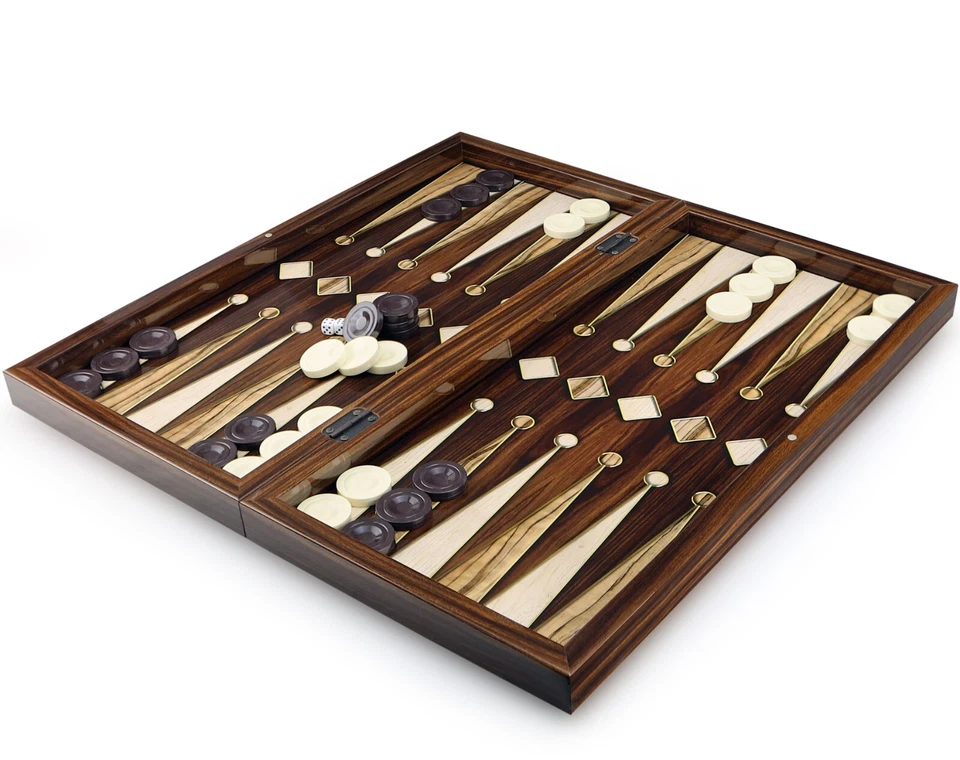 Wunderschöne Backgammon TAVLA XXL Intarsien Look Marküteri / Dunkel - Bild 2 von 4