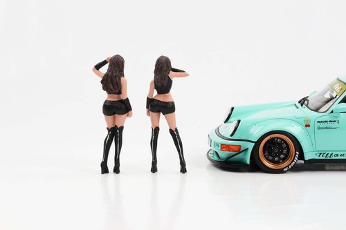 1:18 Figure Car Salon Girls RWB Amanda + Tess American Diorama Figures Set 1 + 2 - Picture 2 of 3