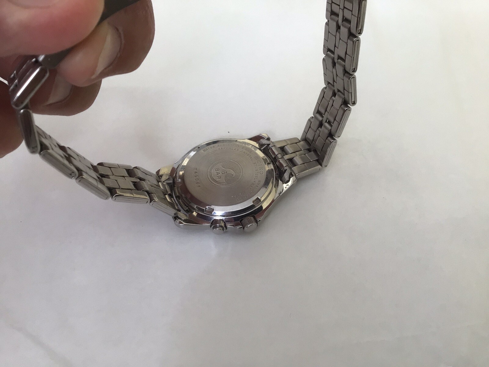 Vintage Seiko Kinetic Sq50.Cobalt Blue Dial.Sapphire Crystal.Runs,new battery. image 3