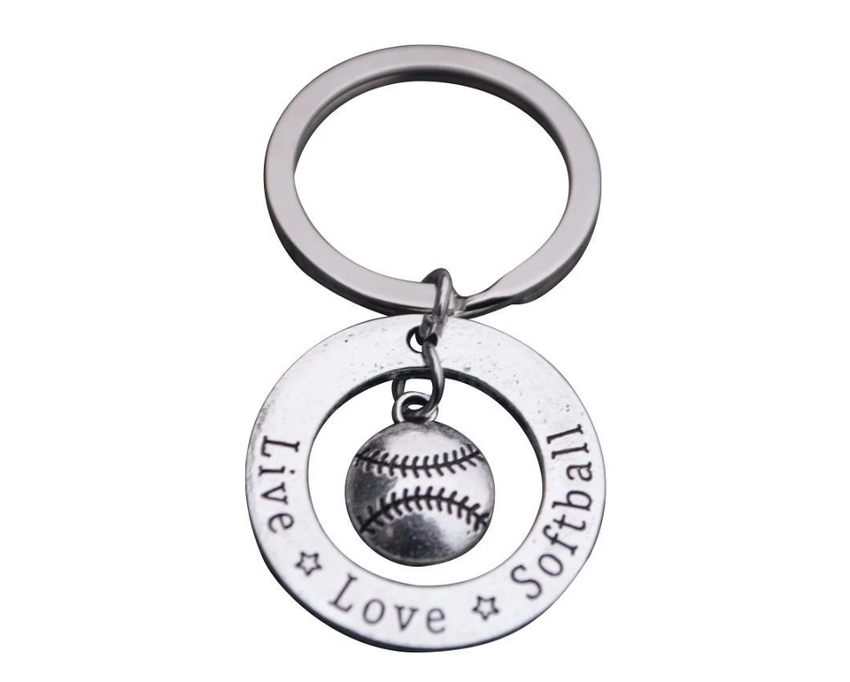 Softball Coach Keychain, Softball Jewelry, Perfect Softball Coach Gifts - Imagem 2 de 2