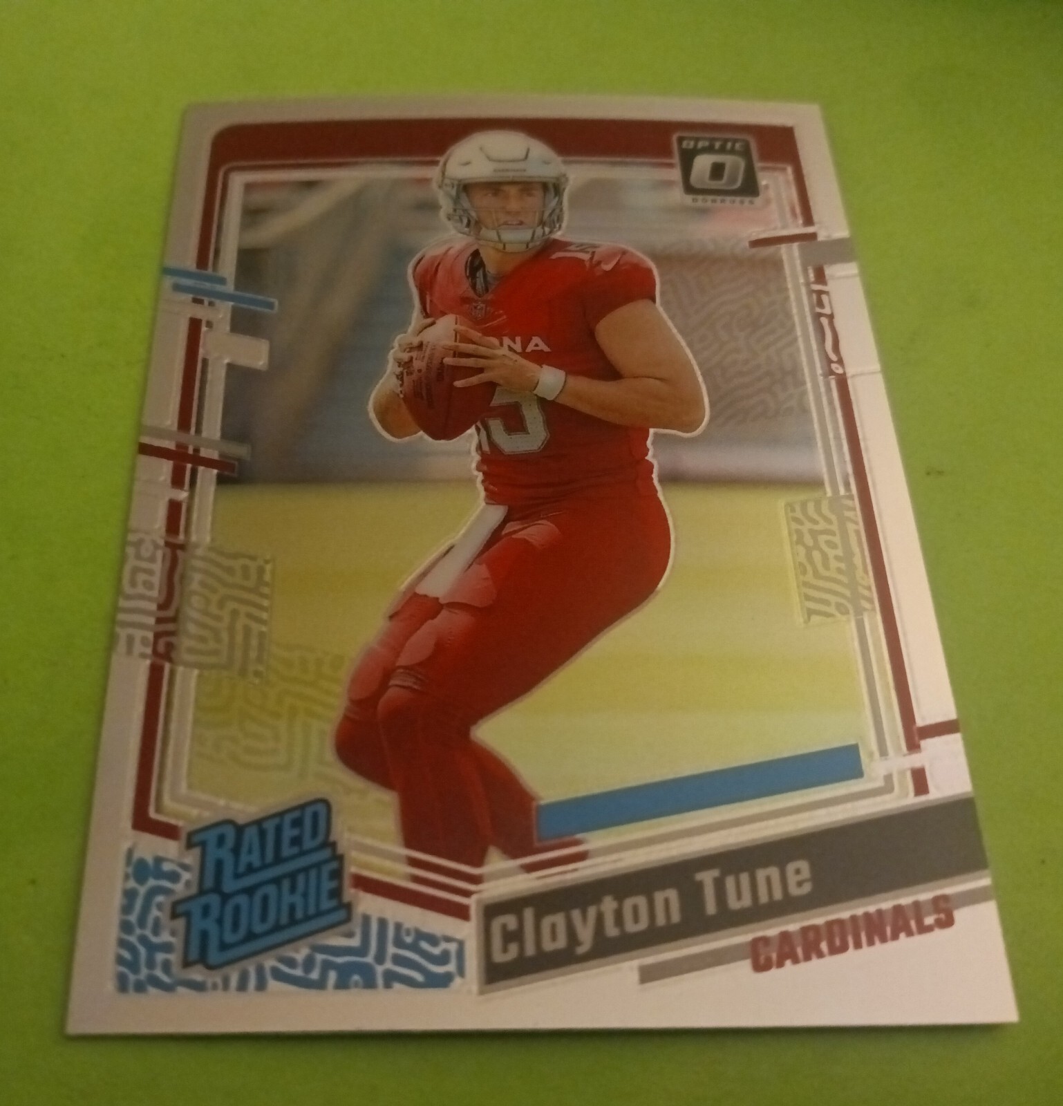 2023 Optic Football Clayton Tune RC #202 RATED ROOKIE SIlver Holo Cardinals MINT