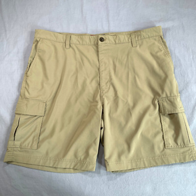 Chaps Active Shorts Mens 40 Beige Performance Casual Stretch Cargo