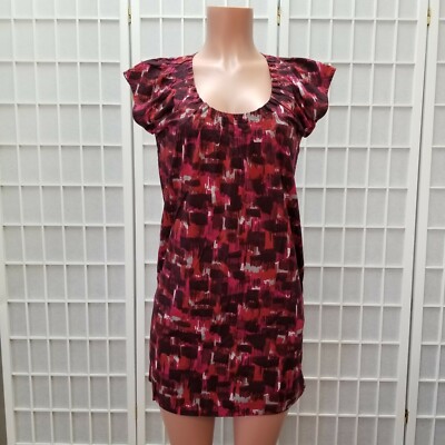 open lace back dress Calvin Klein red linen pleated skirt set  Moore Vintage Archive