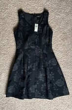 Ann Taylor Black Floral Evening Dress $149