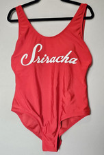 Sriracha Rue Bleu Women's Swimsuit Plus Size 1X Red One Piece Swimsuit Swim