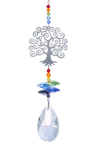 Tree of Life - Prismatic Colourway Crystal Fantasy - Hanging Mobile Sun-catcher