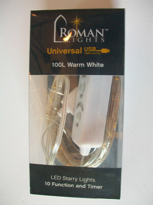 NIB Roman  100L Multi-Function LED Starry Lights in multi-colored or warm white