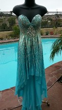 Sherri Hill style 8502 Turquoise size 2-Prom-Military Ball