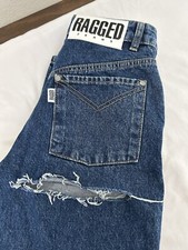 The Ragged Priest Jean Medium Wash Blue High Rise Ripped Mom Jean Size 26