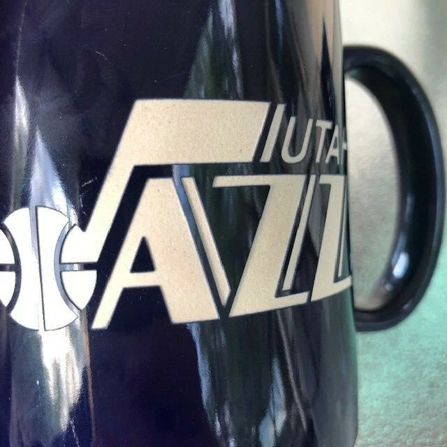 Utah Jazz Vintage Coffee Mug Cup NBA Basketball Blue Gold Cream Colin Sexton - Image 2 of 4