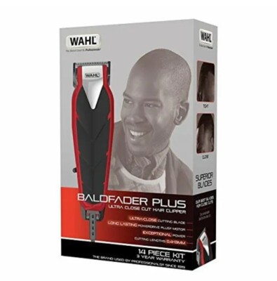 Wahl Baldfader Plus Ultra Close Cut Haarschneidemaschine 14-teiliges Set Zero Overlap Klinge