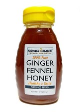 Miel de hinojo de jengibre 9 oz. - ¡Superalimento infundido! Saludable + Adictivo