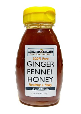 Ginger Fennel Honey 9 oz. - SuperFood Infused! Healthy + Addictive