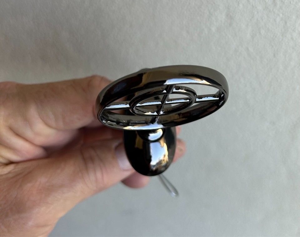 GUNSIGHT Black Chrome 2" CAR HOOD ORNAMENT EMBLEM fit most car trucks