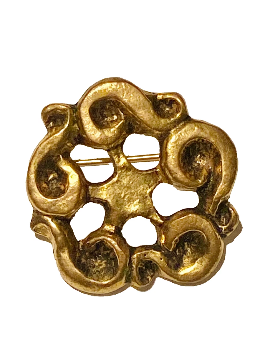 Épingle Vintage Monique Védié – Végétal – Vert – Talossel – Artiste Français – Occasion – Collector