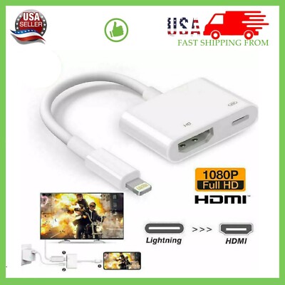 8 Pin Data to HDMI Digital AV Cable Adapter for iPhone, iPad and iPod Models