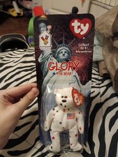 TY GLORY The Bear 1997 Mc Donalds Beanie Baby RARE RETIRED INDEPENDENCE DAY