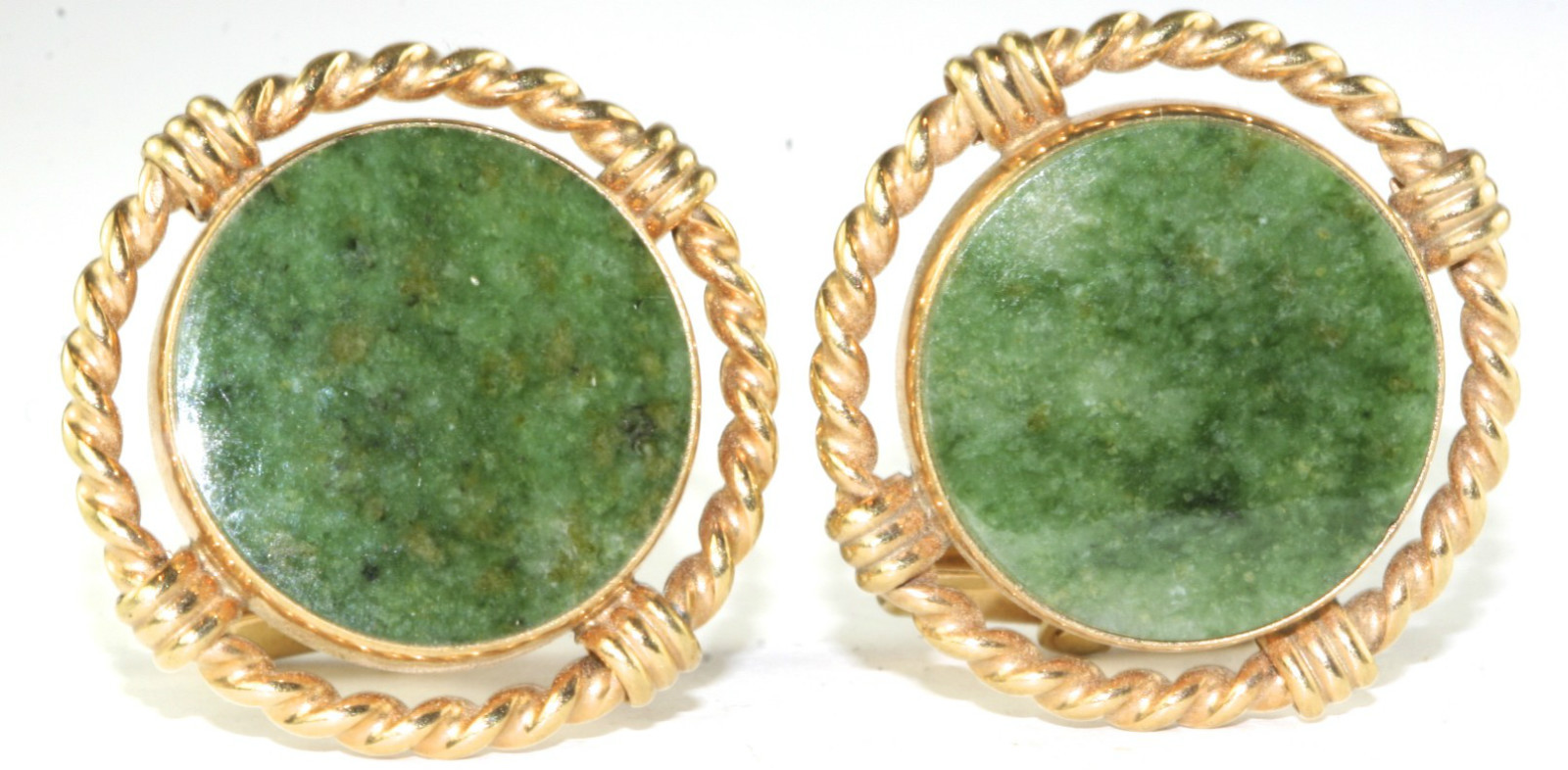 Boutons De Manchette Vintage Remplis Or DESTINO Avec Pierre Grise - Rare, Avec épingle De Cravate Assortie