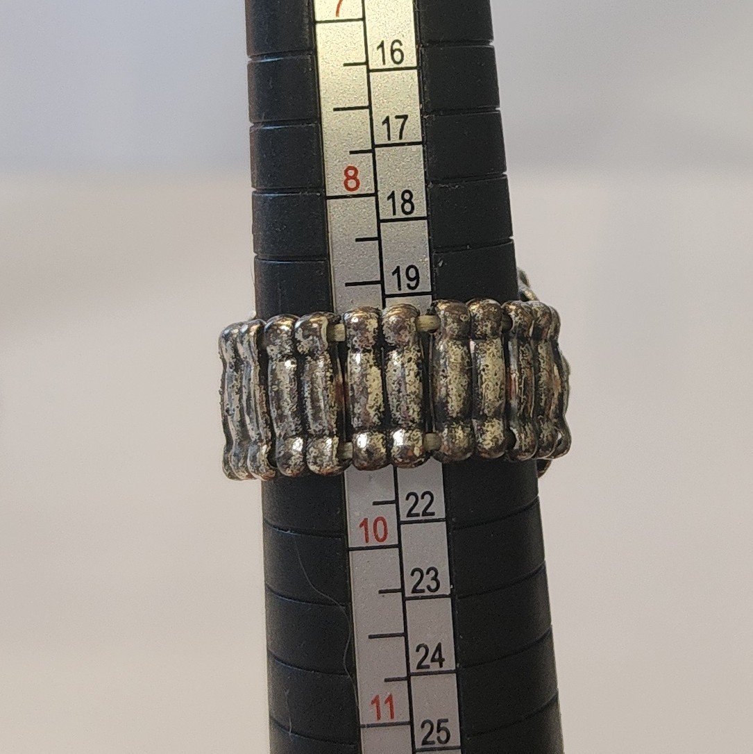 Chunky Crystal Cluster Statement Ring Silver Tone… - image 6