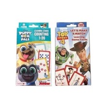 New 2pc Children  s Flash Card Learning Bundle. Counting  Matching Game. Ages 3 