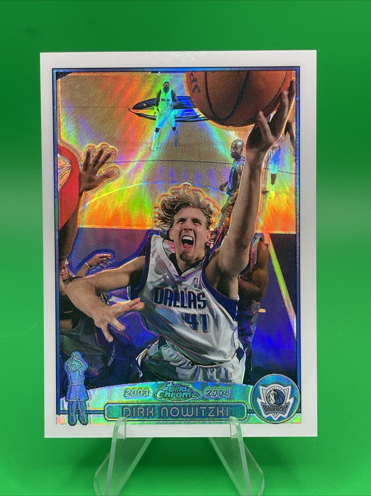 2003-04 Topps Chrome Dirk Nowitzki Refractor #41 Mavericks