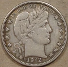 1912-P Barber Half Dollar — photo from another recent sale