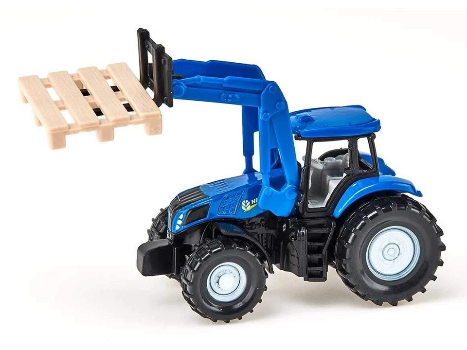 New Holland Tractor with Fork for Pallets SIKU Super Serie 1487 1/87 Scale Toy - Image 3 of 4