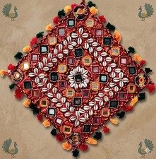 Wall pc decor handmade badhani cowrie mirror 15 15 Gypsy boho