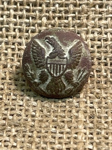 Excellent Dug Civil War Eagle Coat Button Dug At Kennesaw Mtn Georgia Complete
