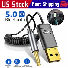Wireless USB Bluetooth 5.0 Audio Transmitter Receiver Adapter For PC TV Car LOT