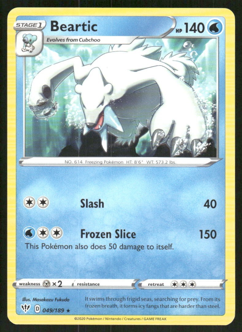 Pokémon TCG Pokémon Beartic Beartic Rare