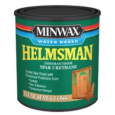 Minwax Helmsman Water Based Spar Urethane Semi Gloss Clear Varnish  Quart