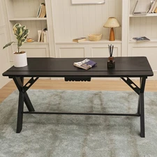 Large Gaming Desk 140cm LED Lights Monitor Stand Ergonomic with Hooks