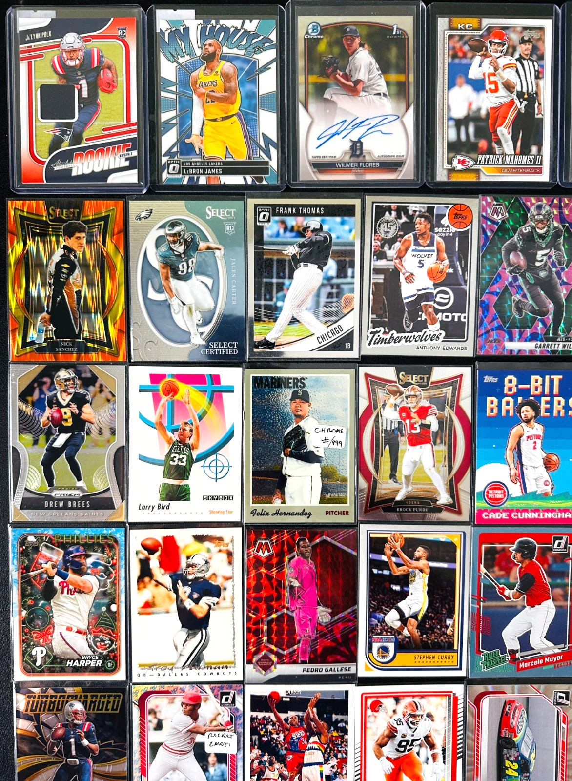 HUGE Sports CARD LOT! Jersey AUTO RC, SP, PRIZM LeBron James, Patrick Mahomes! view 2