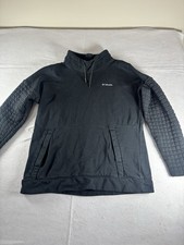 Columbia Sweatshirt Sunday Summit Funnel Neck Quilted Sleeve Shirt Size M Black