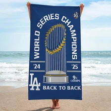 Los Angeles Dodger World Series 2025 Rectangle Beach Towel