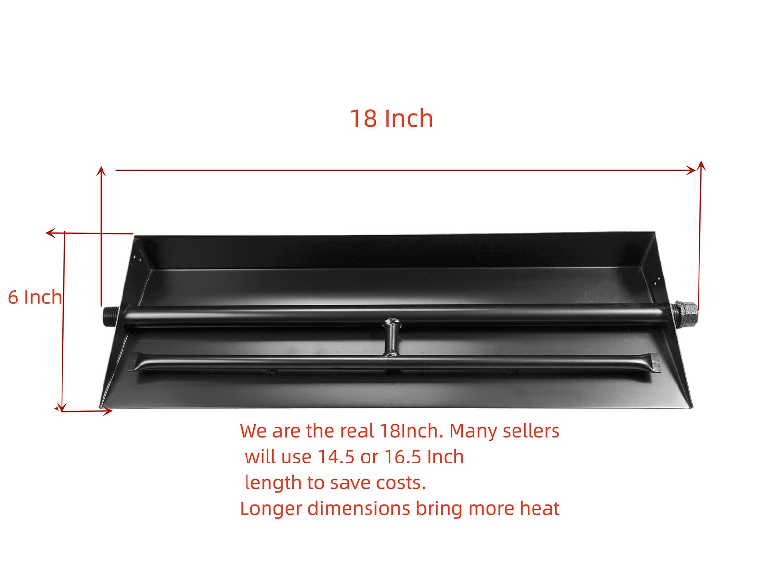 Americangaslos 18"-24" Burner Pan with Valve Remote for Gas Fireplace Gas