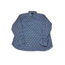 Paul Fredrick Mens XL Classic Fit Cotton Abstract Geometric Print Shirt Multi