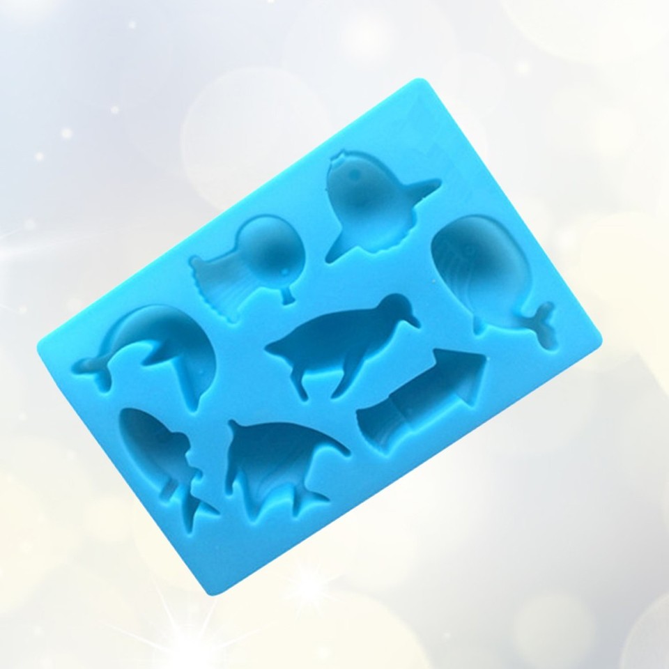 Cartoon 8 Cavity Fish Dolphin Ice Maker Creative Baking Mold Chocolate ...