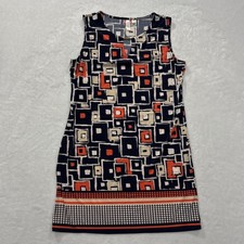 Tacera Geometric Print Sleeveless Dress Women’s Petite Size PL