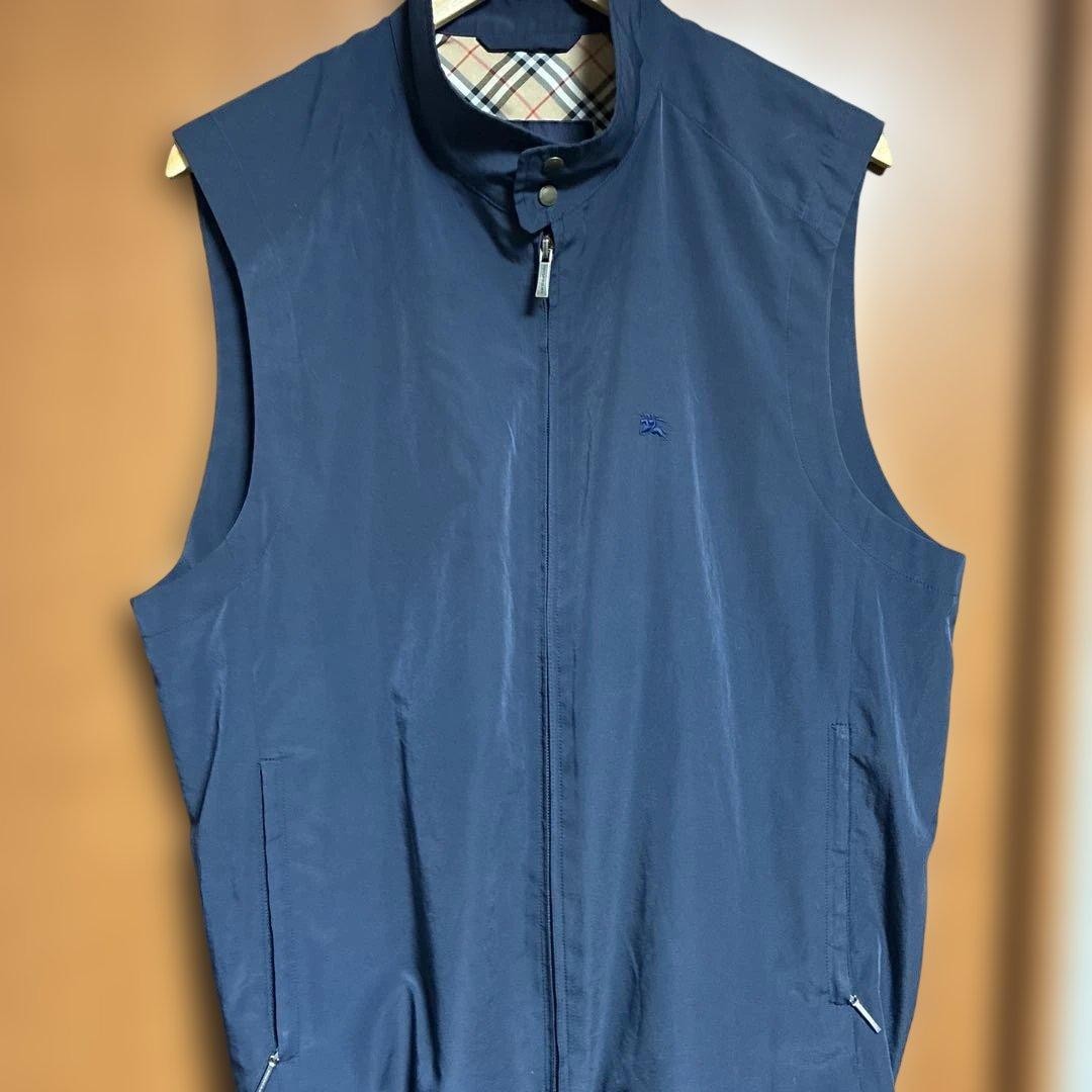 Men size L Vest Burberry Golf Navy Sleeveless Vest L Jacket