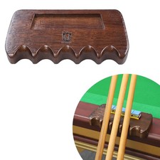 Weighted wooden 5-Cue pool cue stick holder, billiard cue stick holder, chalk...