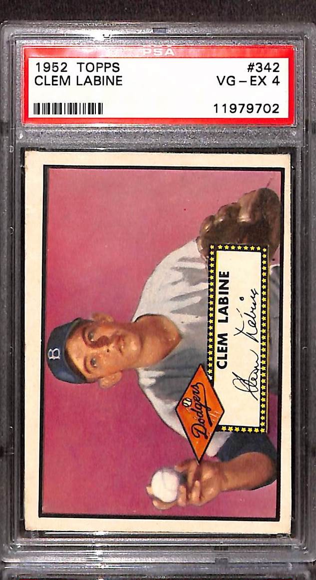 1952 Topps #342 CLEM LABINE PSA 4 VG-EX 11979702