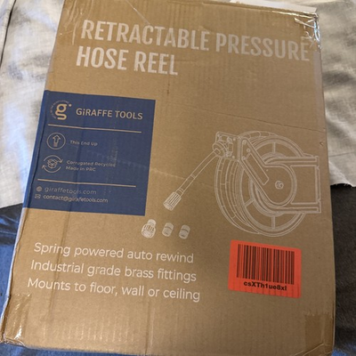 #ad Giraffe Tools Retractable Power Pressure Washer Hose Reel 1 4quot; x 60 ft 4000PSI $225.00